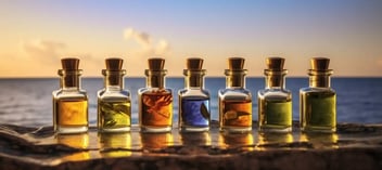 Varios frascos con fragancias